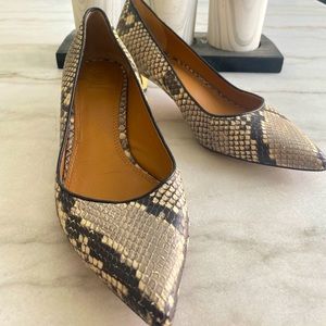 Tory Burch Snakesin Flat Size 8 with Heel